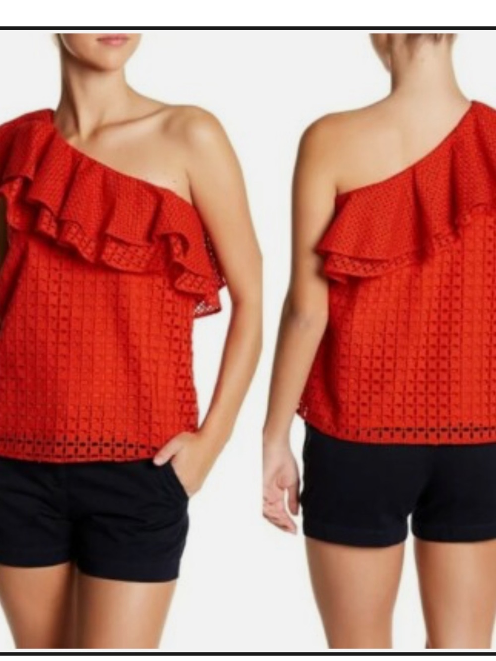 J. Crew One Shoulder Ruffled Blouse Size 6